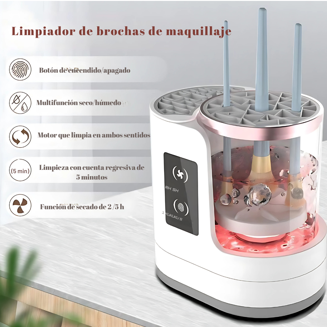 Limpiador eléctrico de brochas de maquillaje