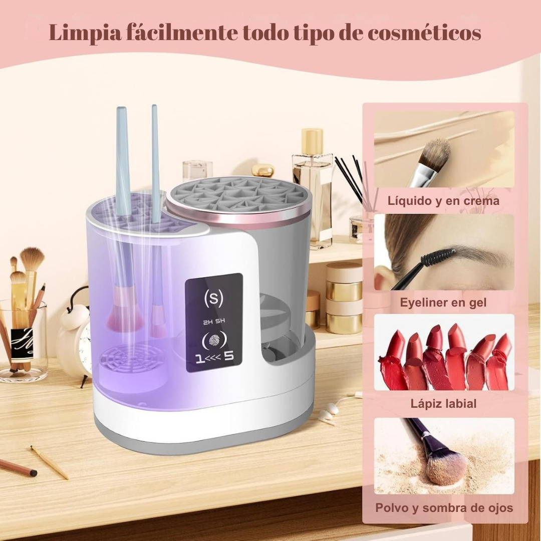 Limpiador eléctrico de brochas de maquillaje